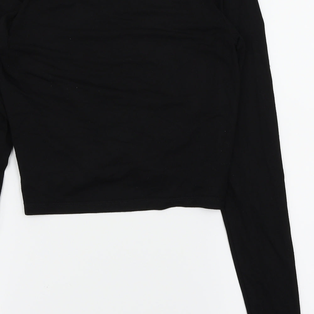 H&M  Womens Black   Cropped Blouse Size S