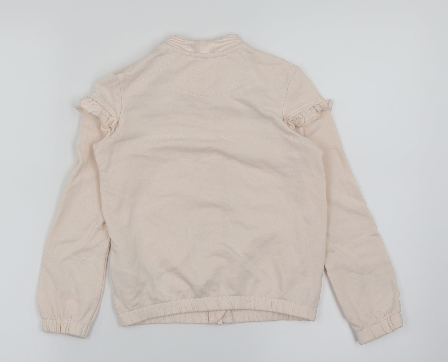 M&S Girls Pink   Full Zip Sweatshirt Size 6-7 Years  - Bird