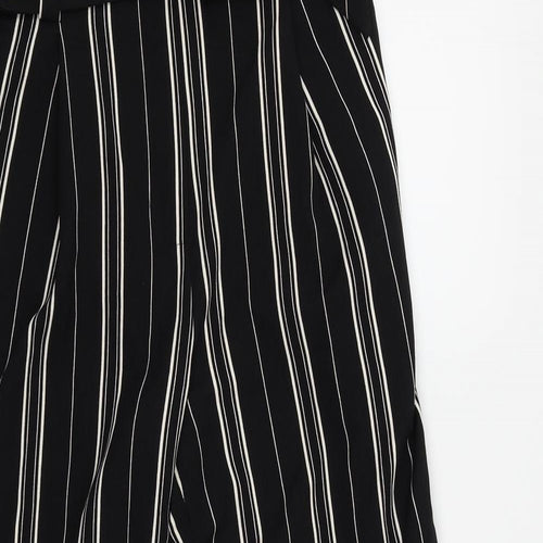 New Look Womens Black Striped  Dress Pants Trousers Size 12 L26 in