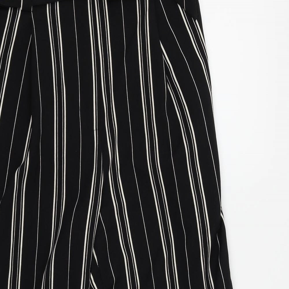 New Look Womens Black Striped  Dress Pants Trousers Size 12 L26 in