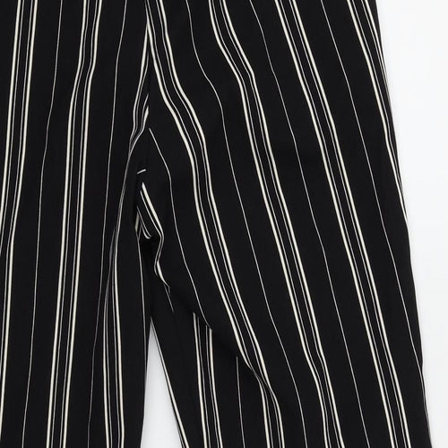 New Look Womens Black Striped  Dress Pants Trousers Size 12 L26 in