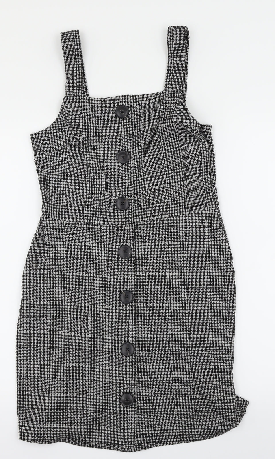 River Island Womens Black Check  Tank Dress  Size 12