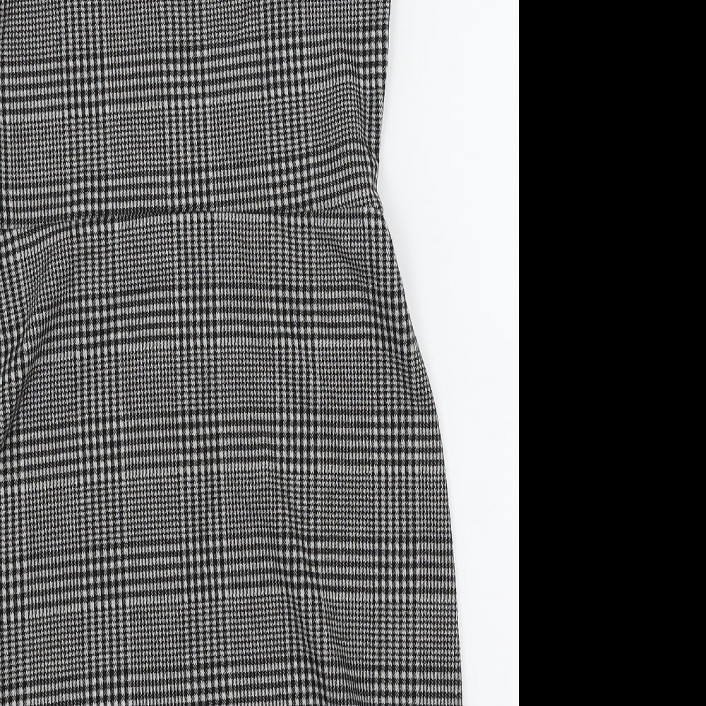 River Island Womens Black Check  Tank Dress  Size 12