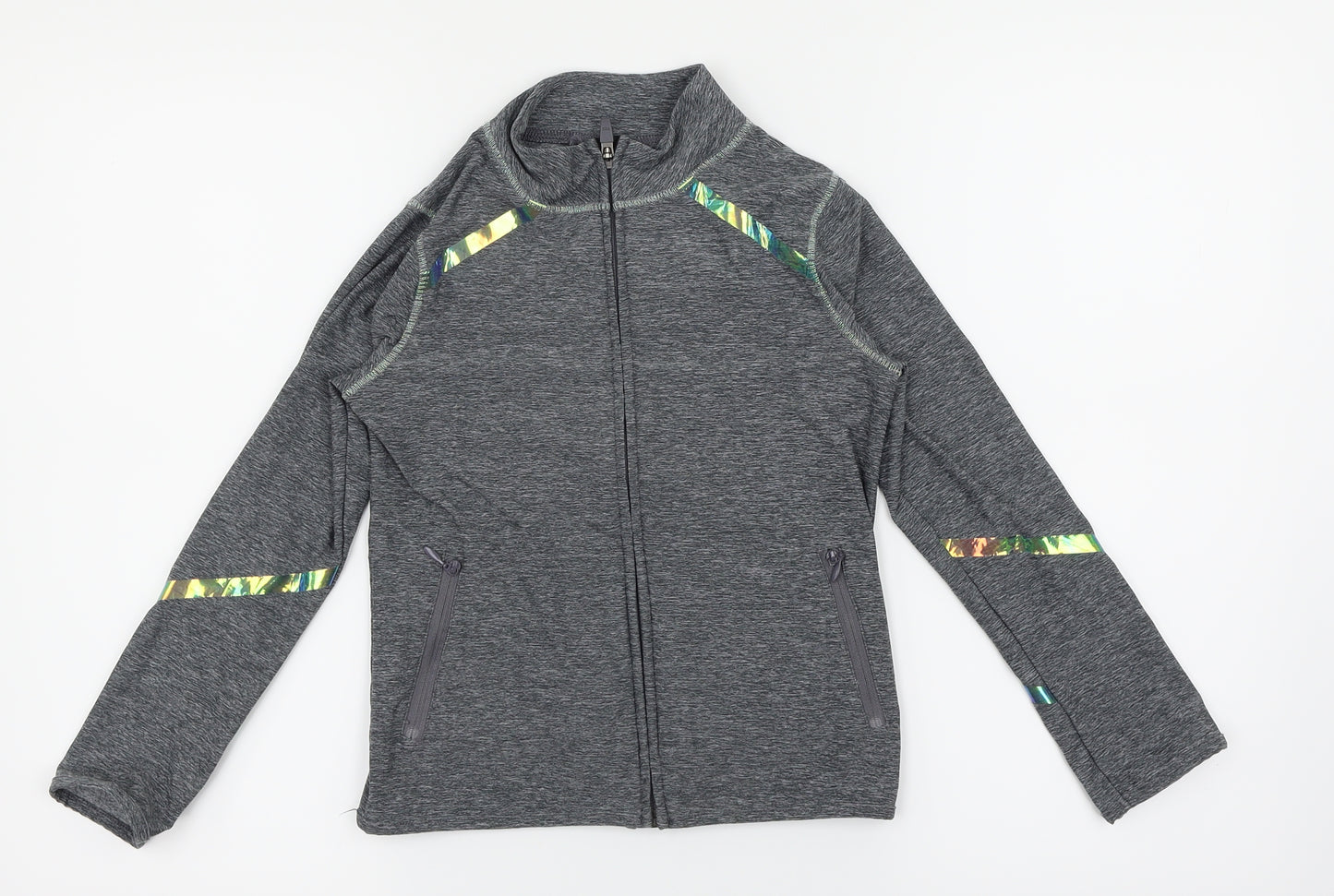 NEXT Girls Grey   Full Zip Sweatshirt Size 8 Years
