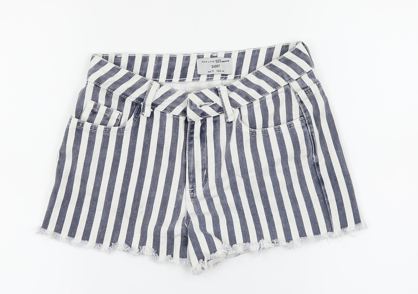 New Look Girls Blue Striped  Mini Skirt Size 11 Years