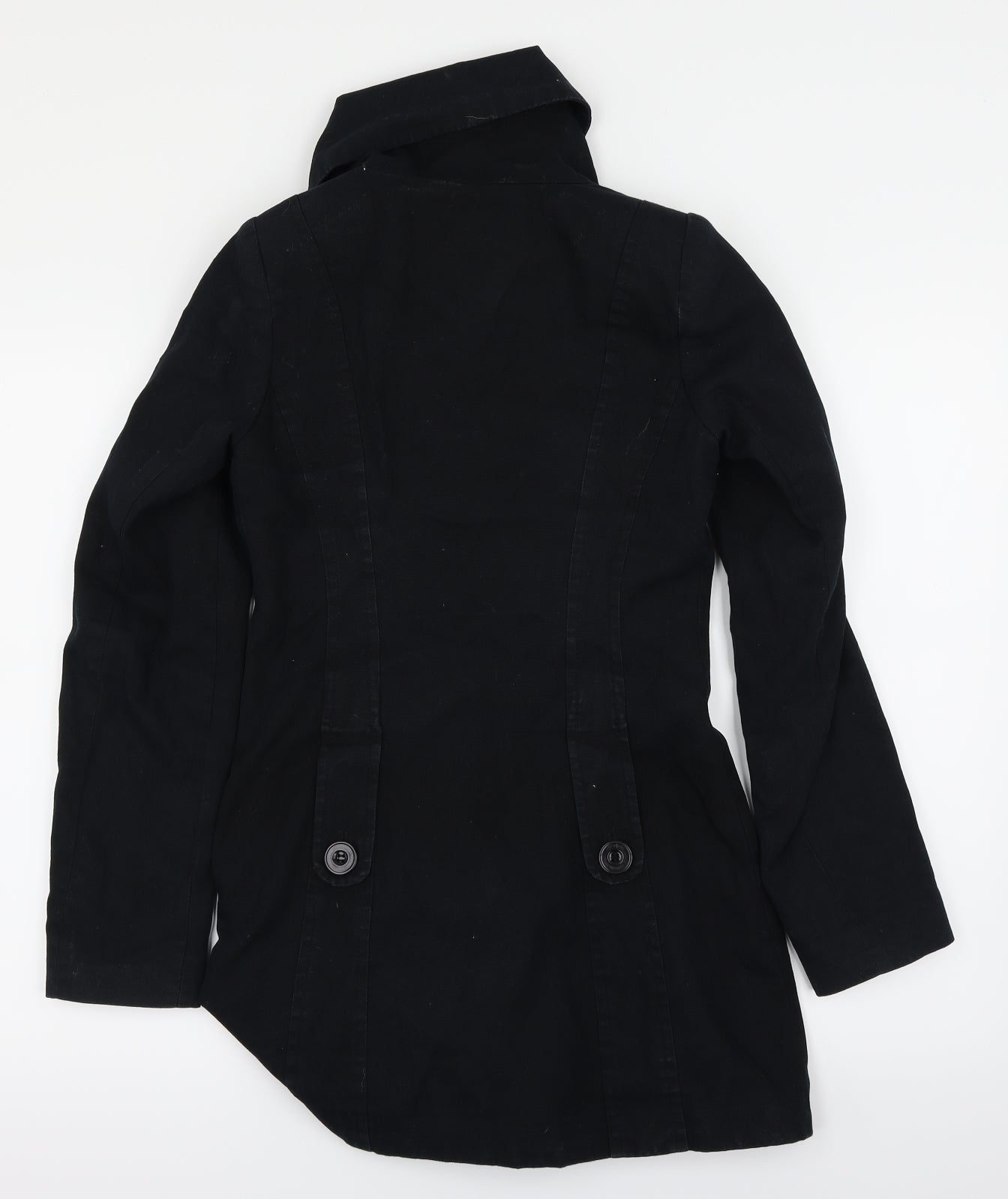 Jane Norman Womens Black   Trench Coat Jacket Size 6