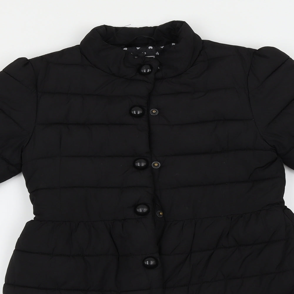 NEXT Girls Black   Jacket Coat Size 5-6 Years