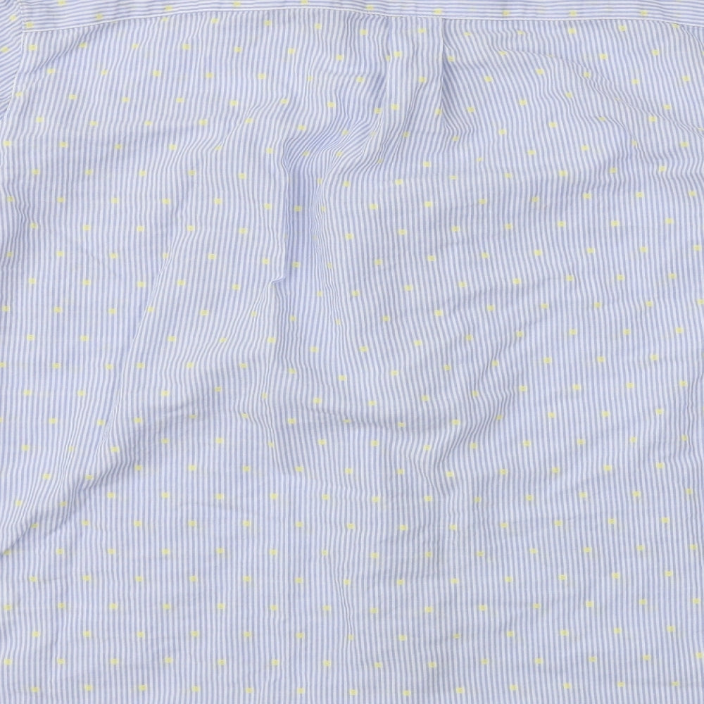 Maine Womens Blue Striped  Basic Button-Up Size 20