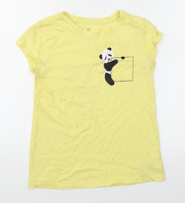 Gap Girls Yellow   Basic T-Shirt Size 2XL