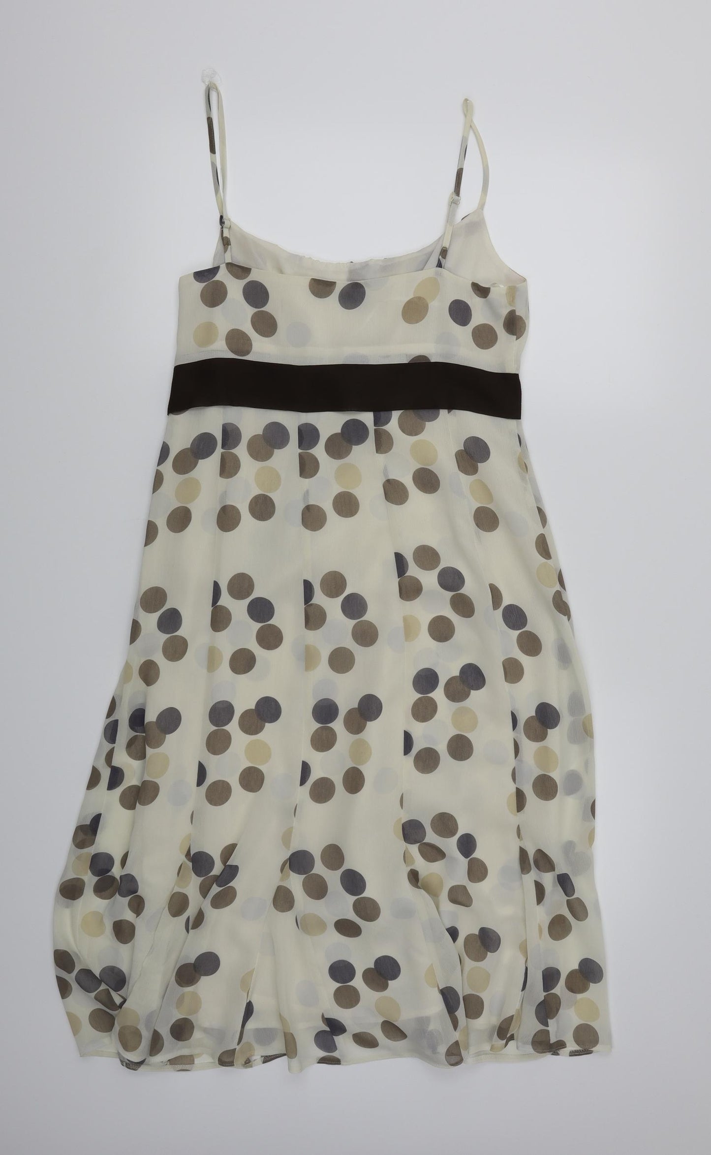 Marks and Spencer Womens White Polka Dot  Fit & Flare  Size 12