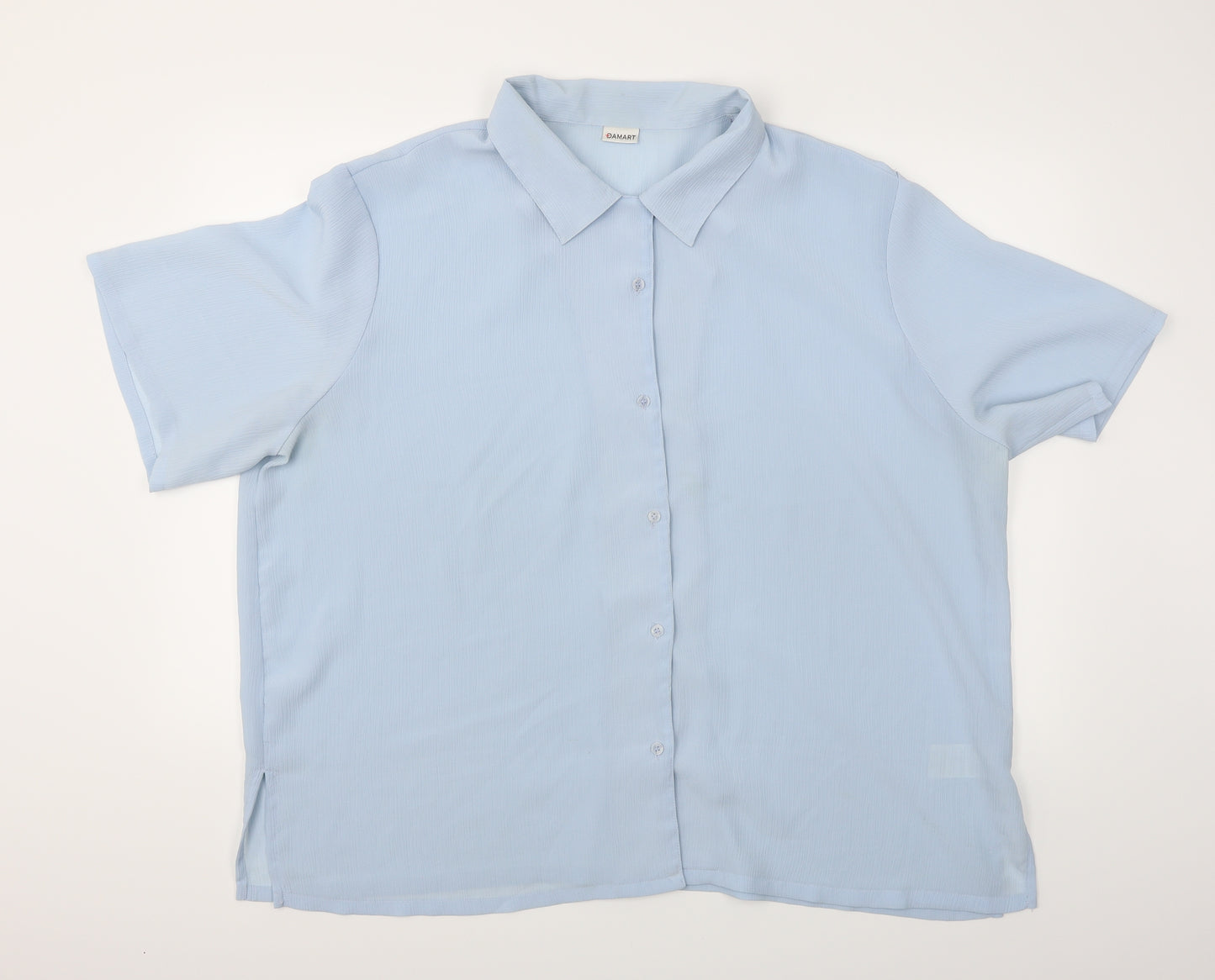 Damart Womens Blue   Basic Button-Up Size 28