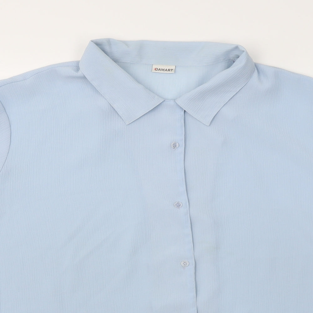 Damart Womens Blue   Basic Button-Up Size 28