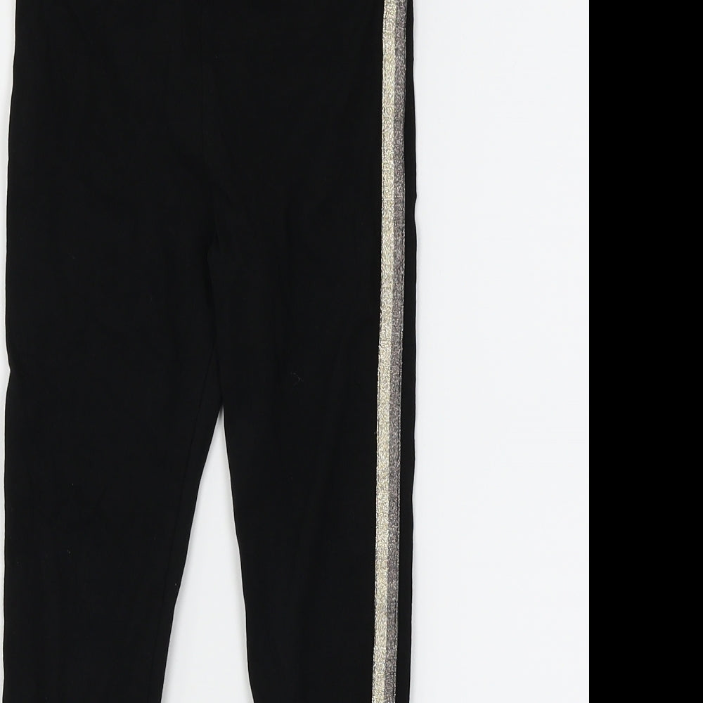 Mintie Girls Black Striped  Harem Trousers Size 5 Years