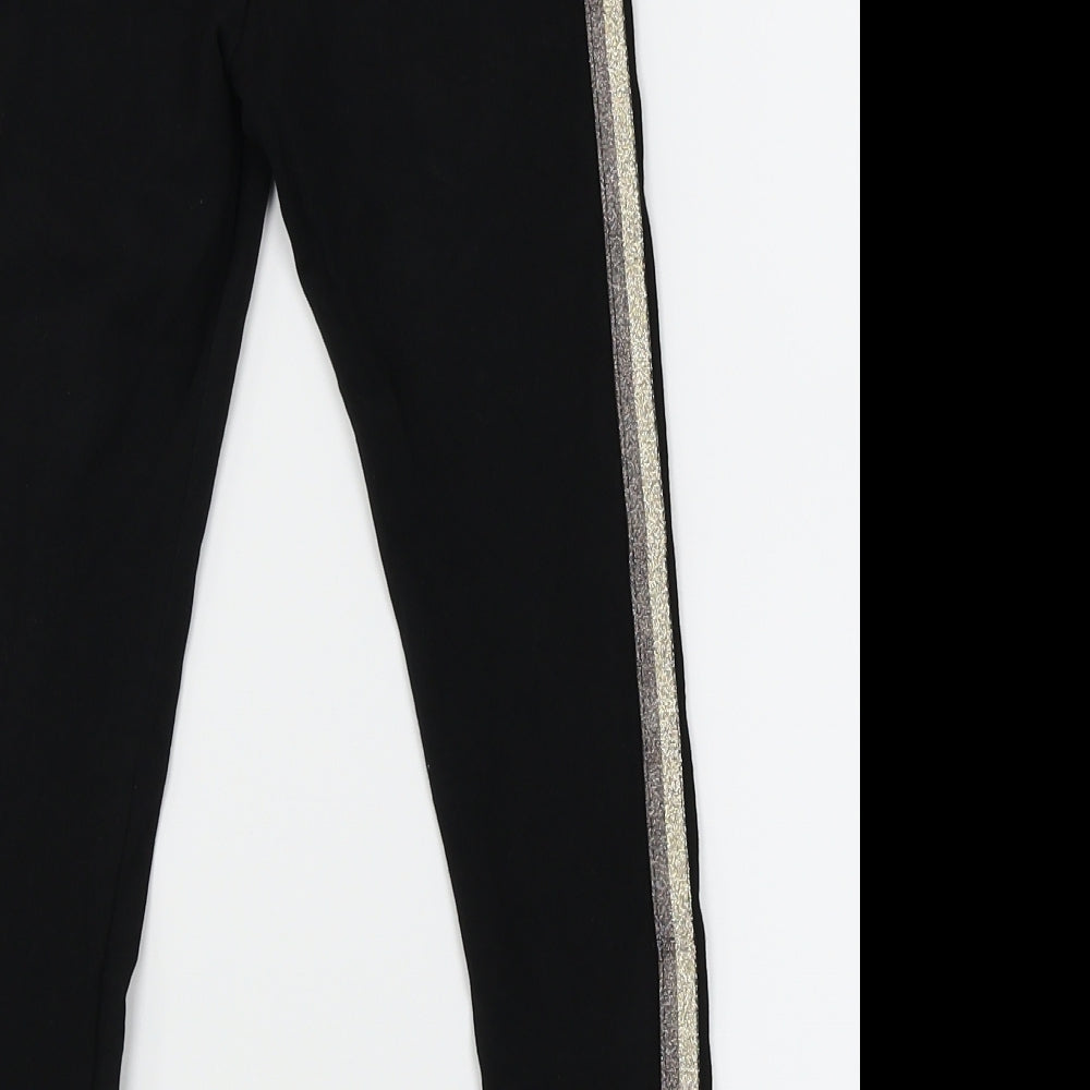 Mintie Girls Black Striped  Harem Trousers Size 5 Years
