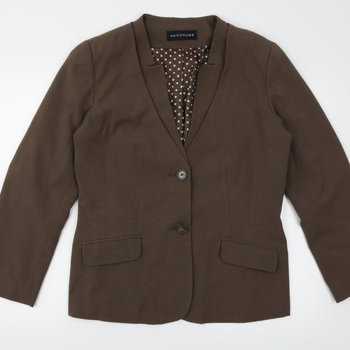 Wardrobe Womens Brown   Jacket Suit Jacket Size 14