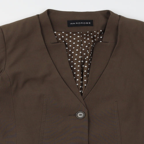 Wardrobe Womens Brown   Jacket Suit Jacket Size 14