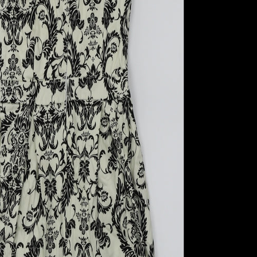 Atmosphere Womens White Floral  A-Line  Size 10