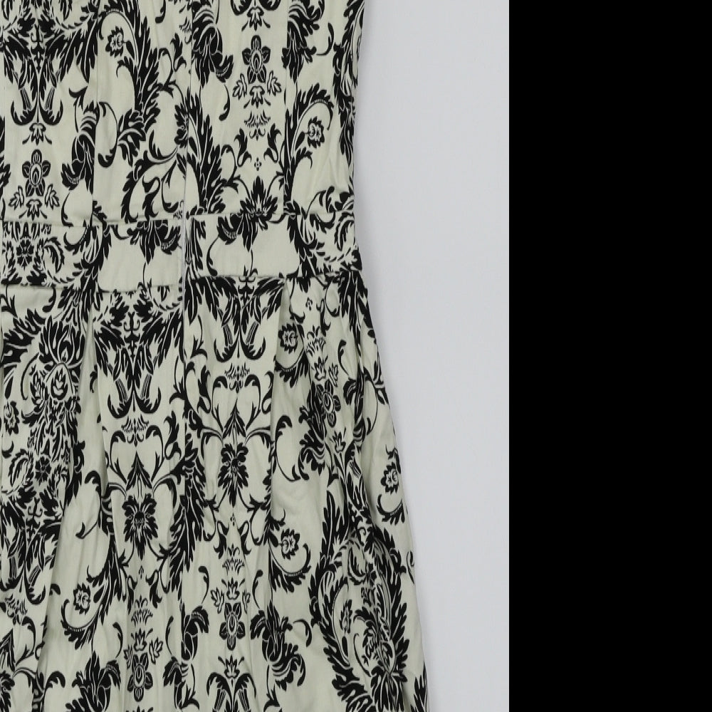 Atmosphere Womens White Floral  A-Line  Size 10