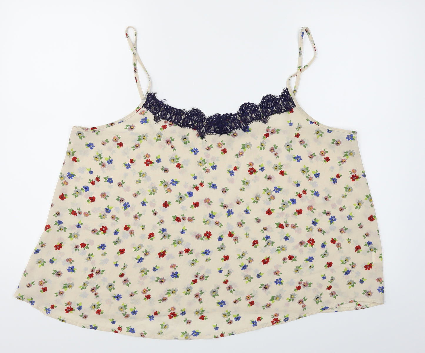 Atmosphere Womens White Floral  Camisole Blouse Size 20
