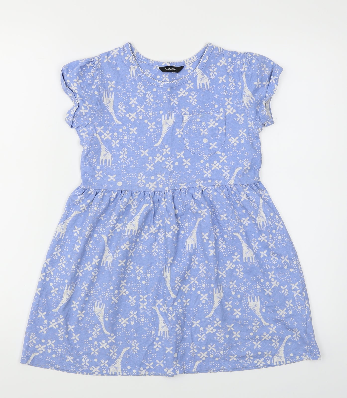 George  Girls Blue   Skater Dress  Size 8-9 Years