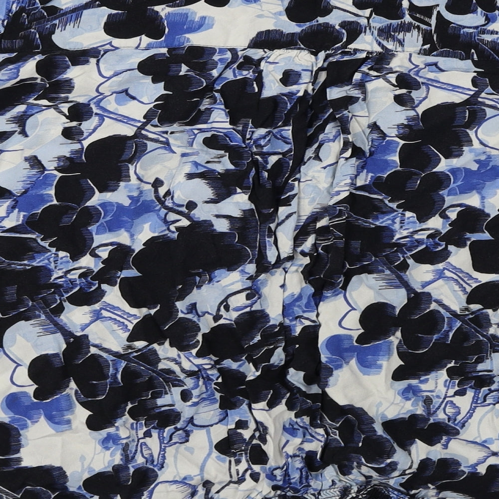 NEXT Womens Blue Floral  Basic Blouse Size 22