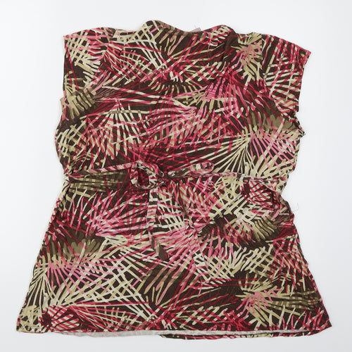 Soon Womens Brown Floral  Tunic T-Shirt Size 20