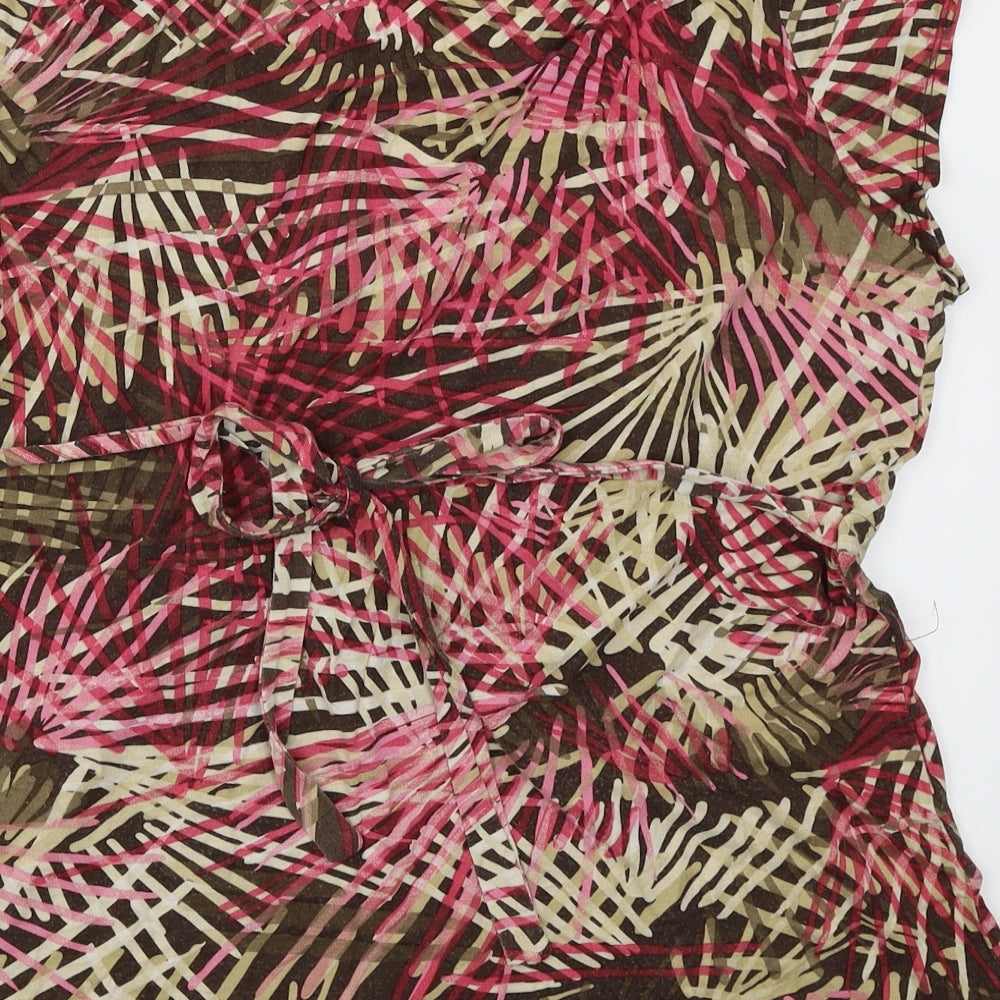 Soon Womens Brown Floral  Tunic T-Shirt Size 20