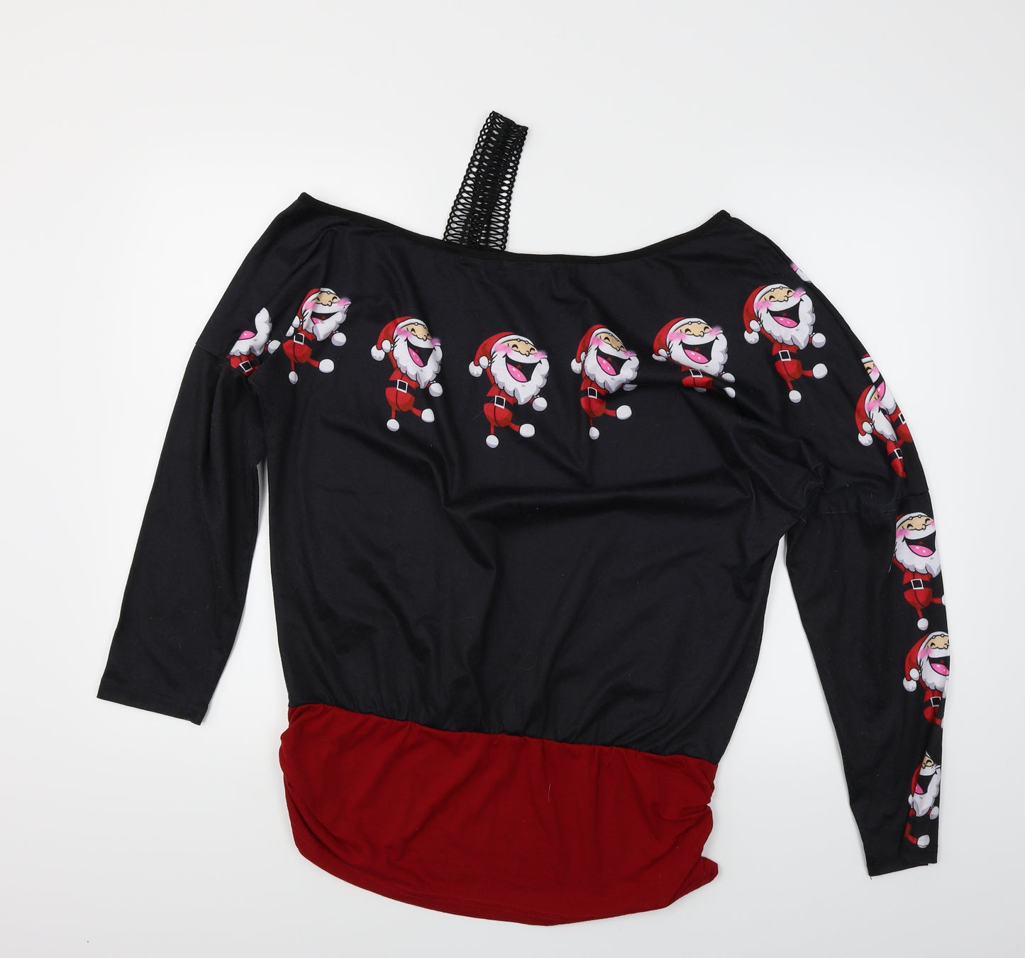 Meiniqi Womens Black   Basic T-Shirt Size XL  - Christmas