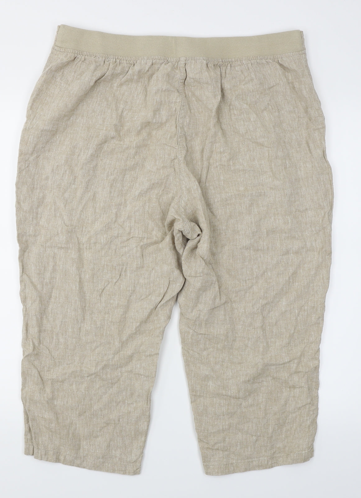 Bm Casual Womens Brown   Capri Trousers Size 18 L20 in - Elasticated Waist