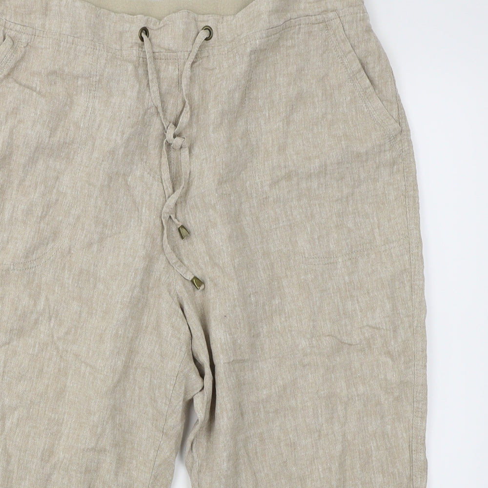 Bm Casual Womens Brown   Capri Trousers Size 18 L20 in - Elasticated Waist