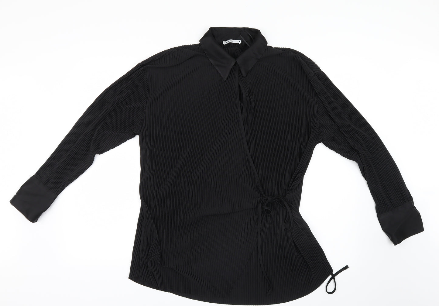 Zara Womens Black   Wrap Blouse Size 6