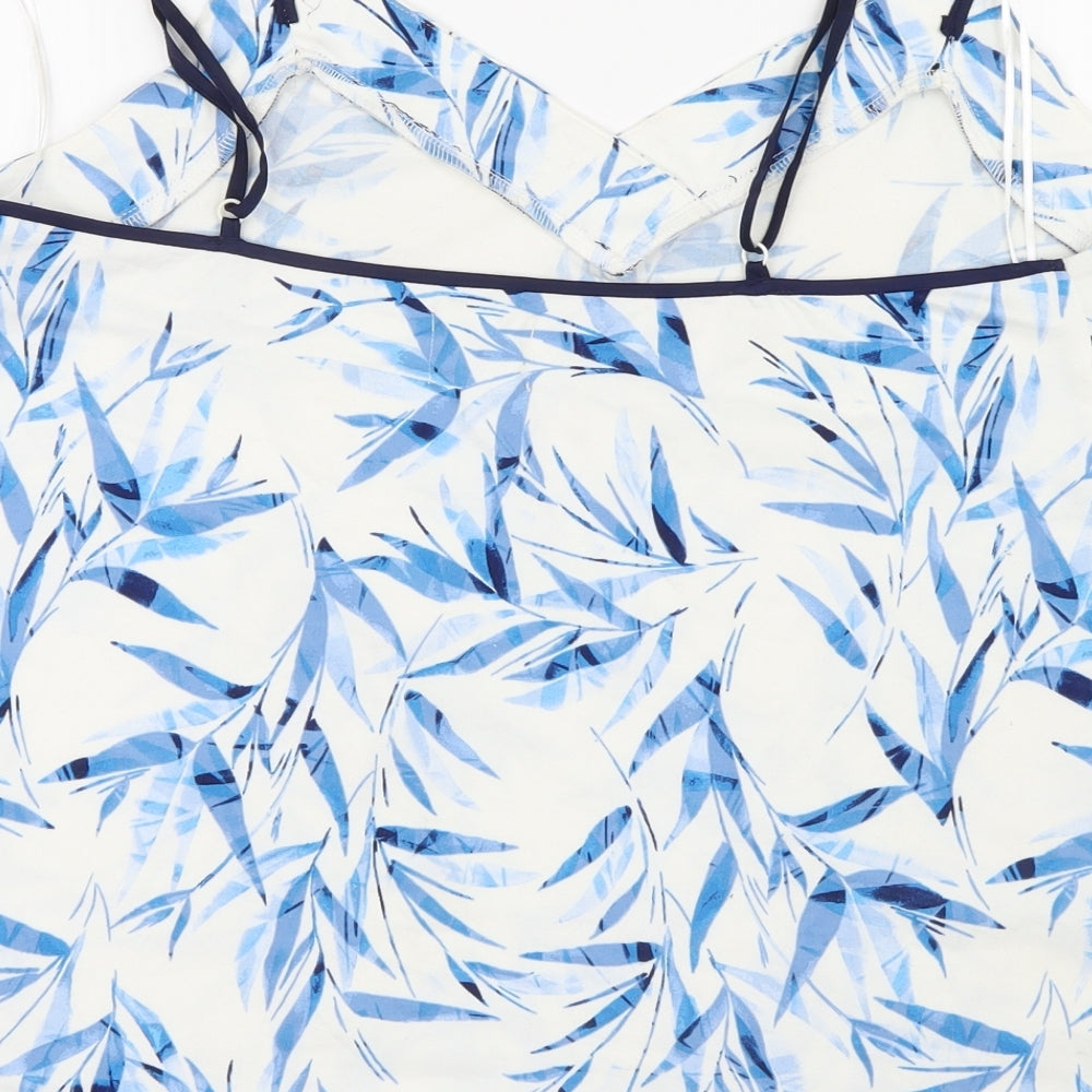 Matalan Womens Blue Geometric  Cami Pyjama Top Size L