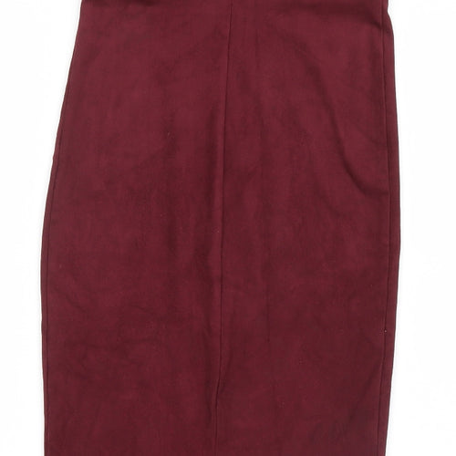 Primark Womens Red  Velvet Bodycon  Size 4