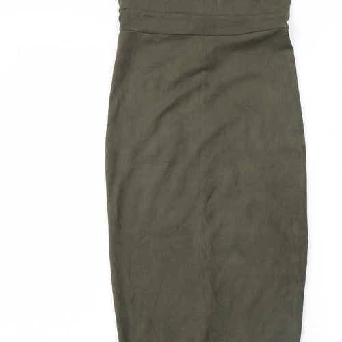 Atmosphere Womens Green  Velvet Bodycon  Size 4