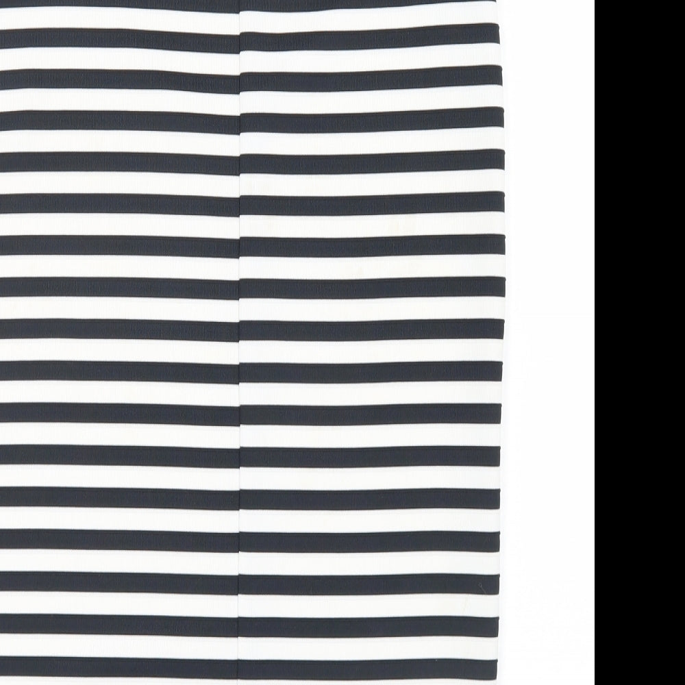 Marks and Spencer Womens Blue Striped  Straight & Pencil Skirt Size 10