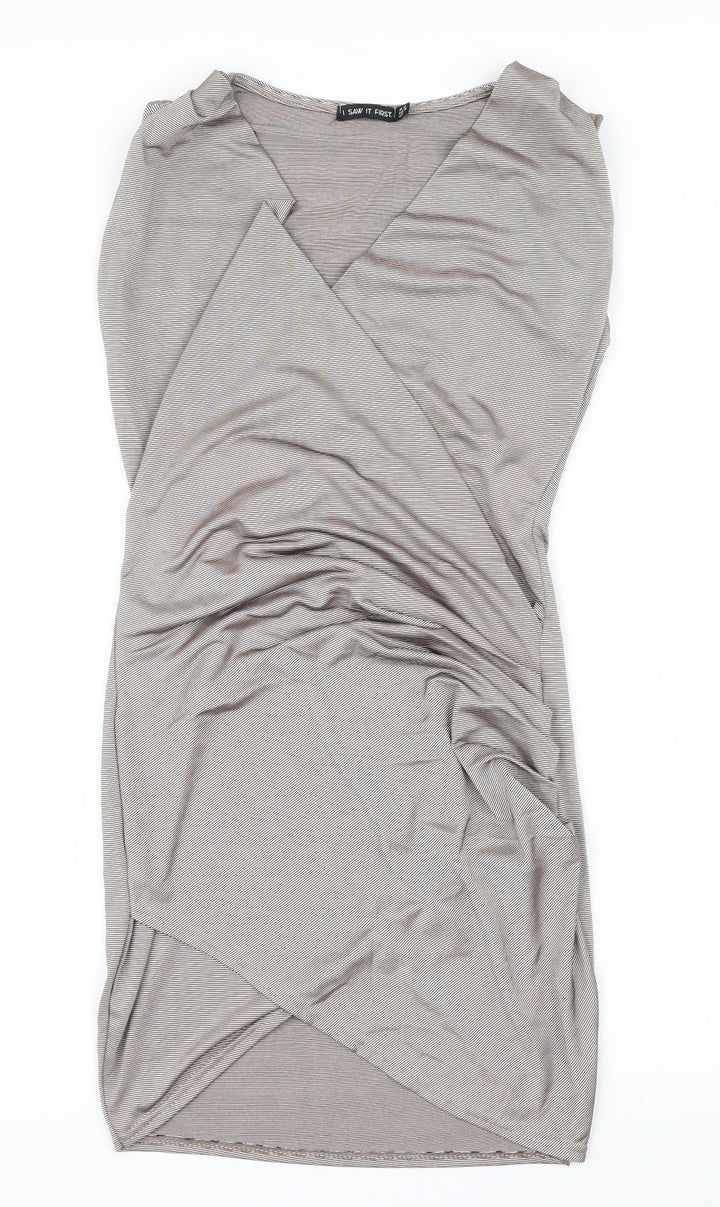 I SAW IT FIRST Womens Beige Bodycon Size 10