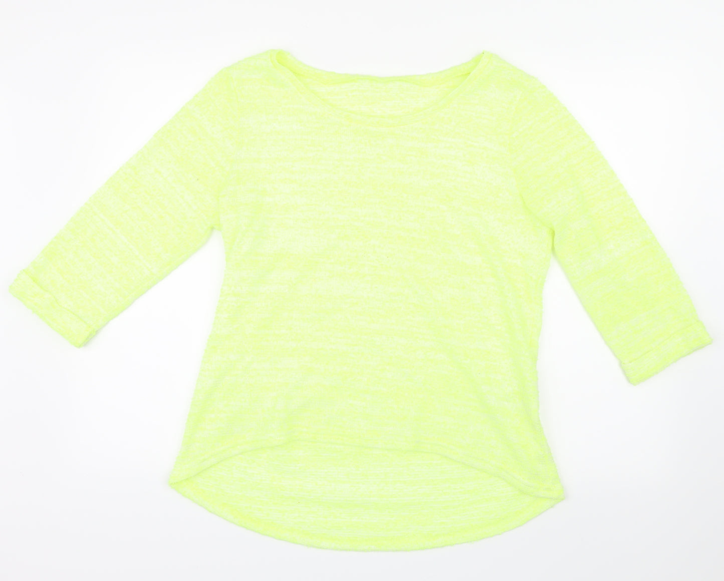 New Look Womens Yellow  Knit Pullover Jumper Size 14  - Neon
