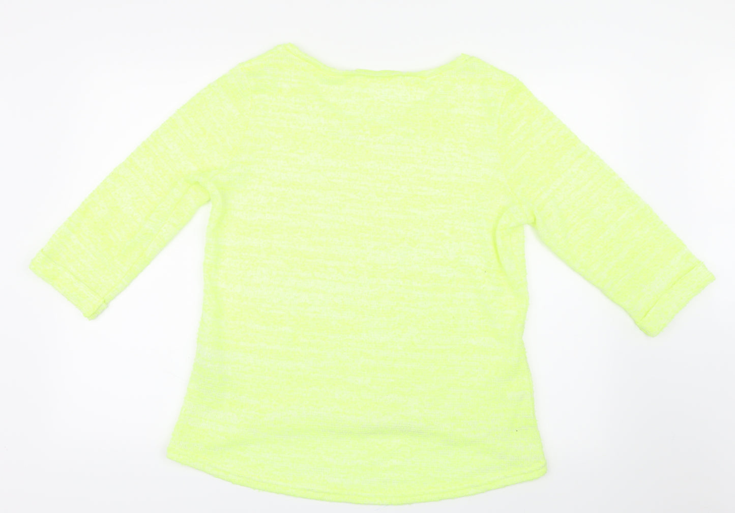 New Look Womens Yellow  Knit Pullover Jumper Size 14  - Neon
