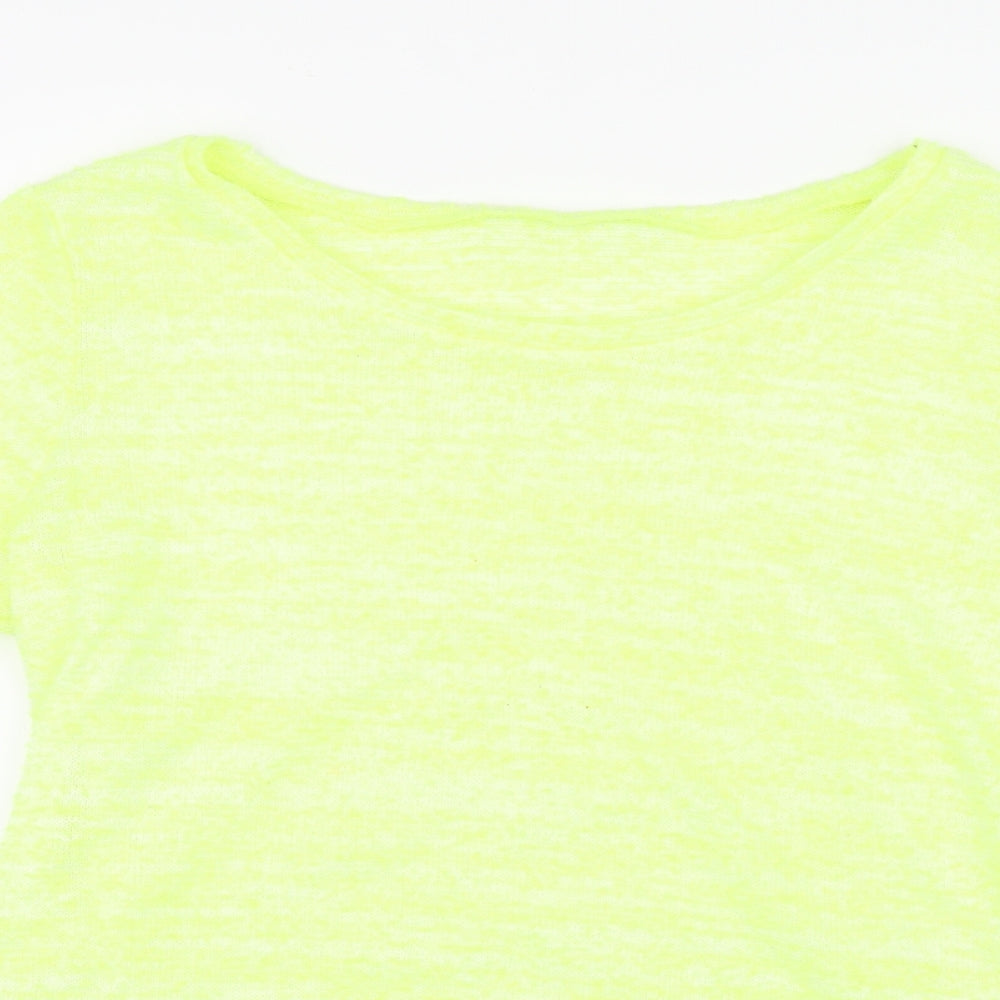 New Look Womens Yellow  Knit Pullover Jumper Size 14  - Neon
