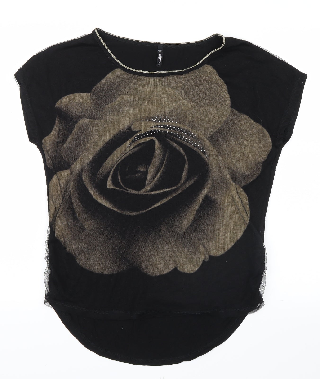Edista Womens Black   Basic T-Shirt Size M