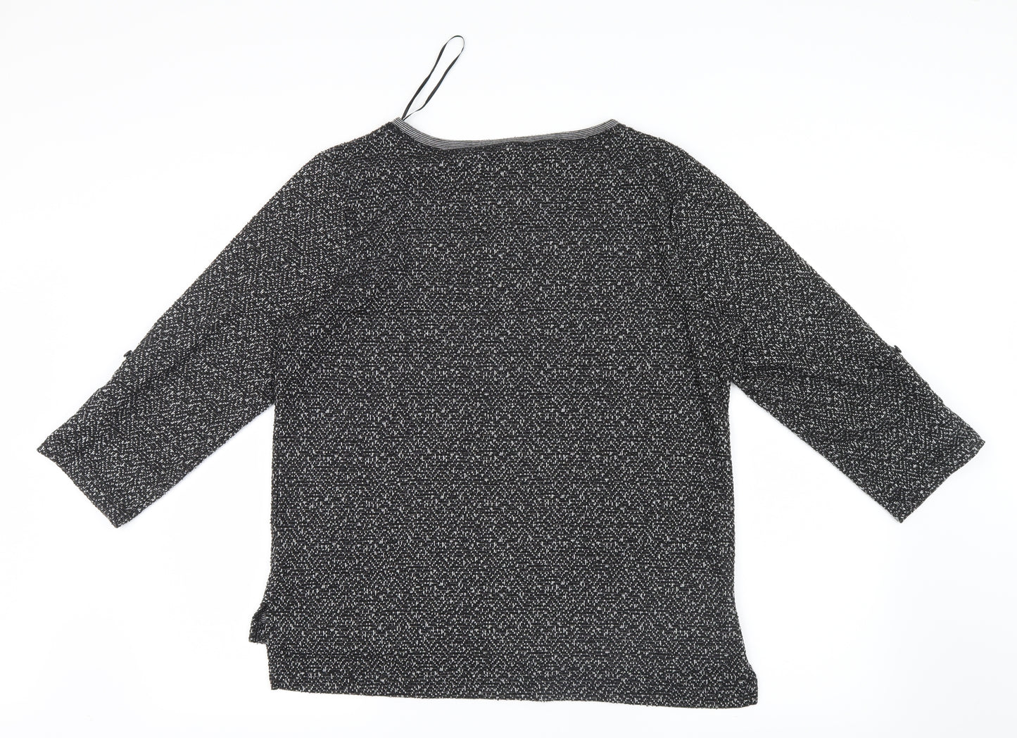 Papaya Womens Black  Knit Pullover Jumper Size 12