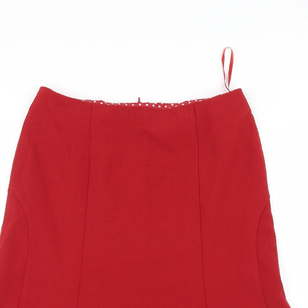 Laura Ashley Womens Red   A-Line Skirt Size 14