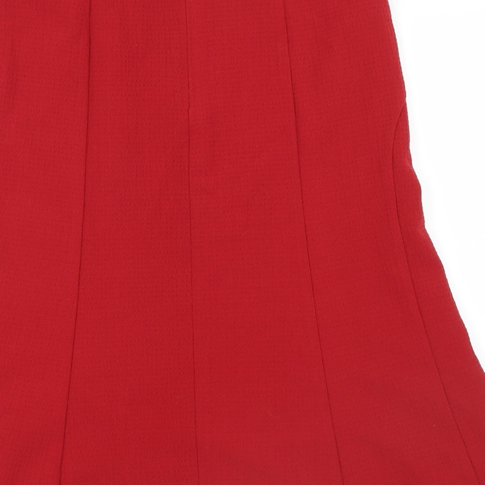 Laura Ashley Womens Red   A-Line Skirt Size 14