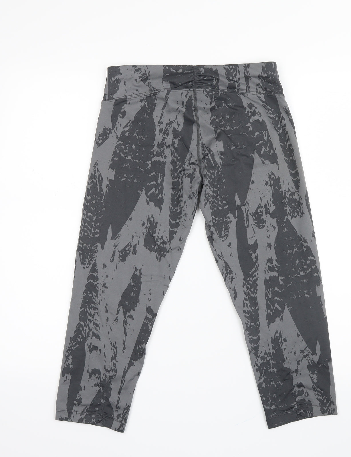 Calvin Klein Womens Grey Geometric  Cropped Leggings Size S L19 in