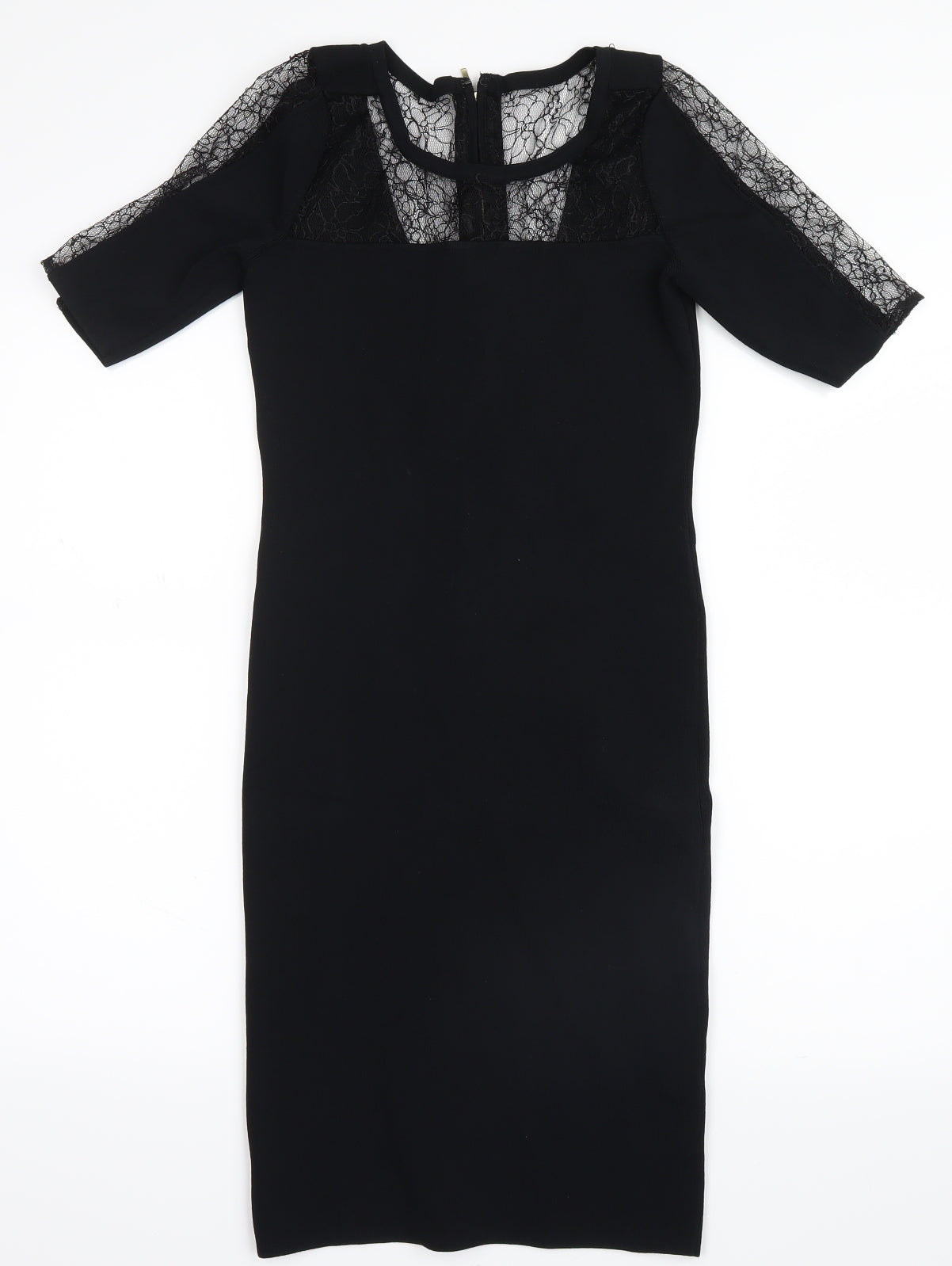 Reiss Womens Black   Pencil Dress  Size S  - Lace detail