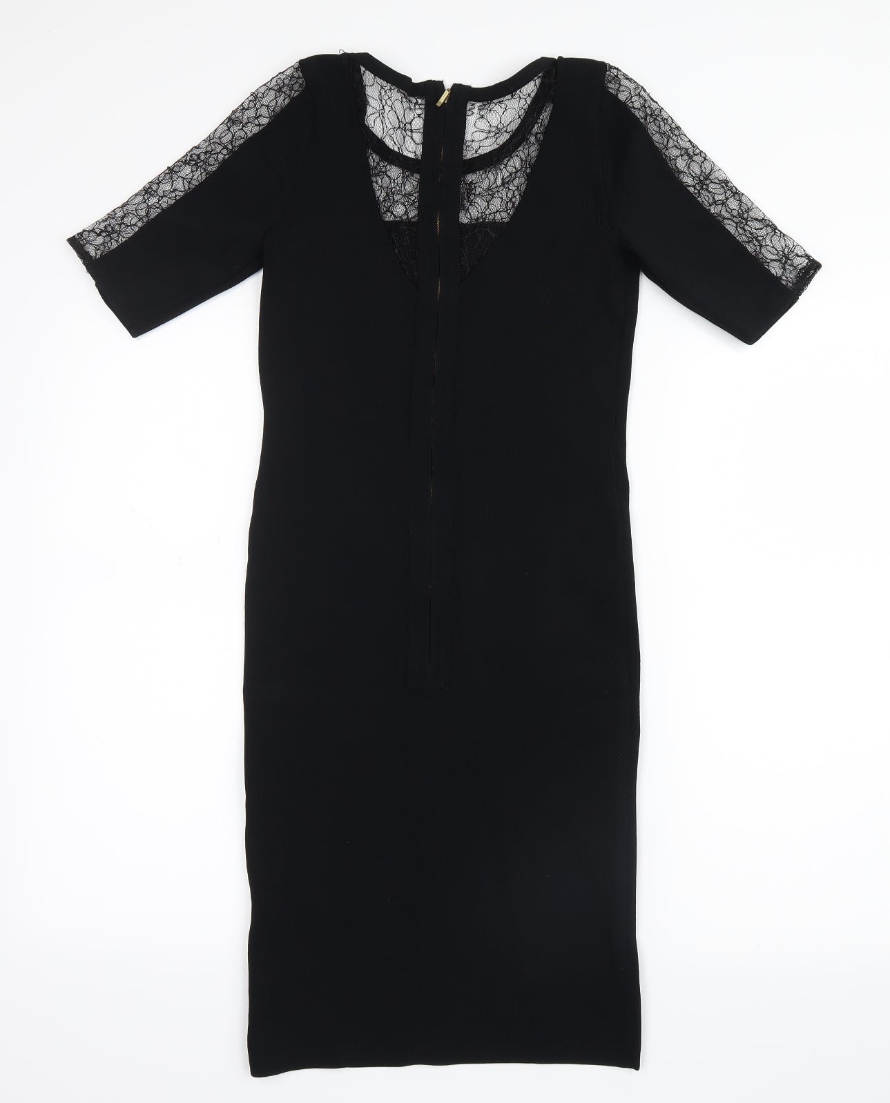 Reiss Womens Black   Pencil Dress  Size S  - Lace detail