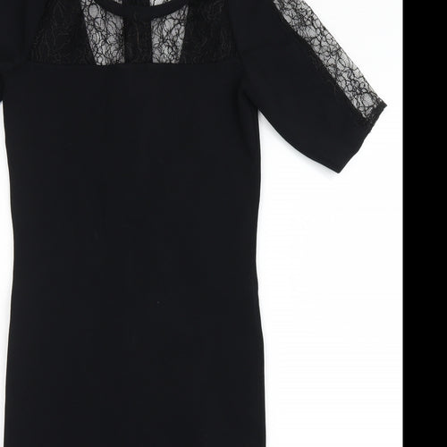 Reiss Womens Black   Pencil Dress  Size S  - Lace detail