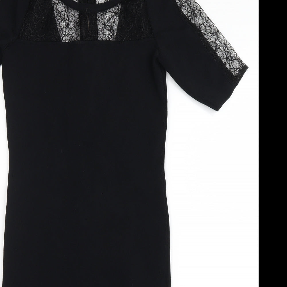Reiss Womens Black   Pencil Dress  Size S  - Lace detail