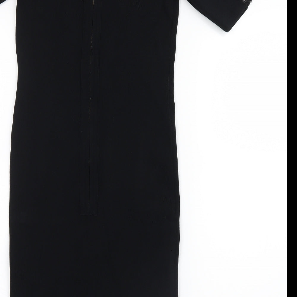 Reiss Womens Black   Pencil Dress  Size S  - Lace detail