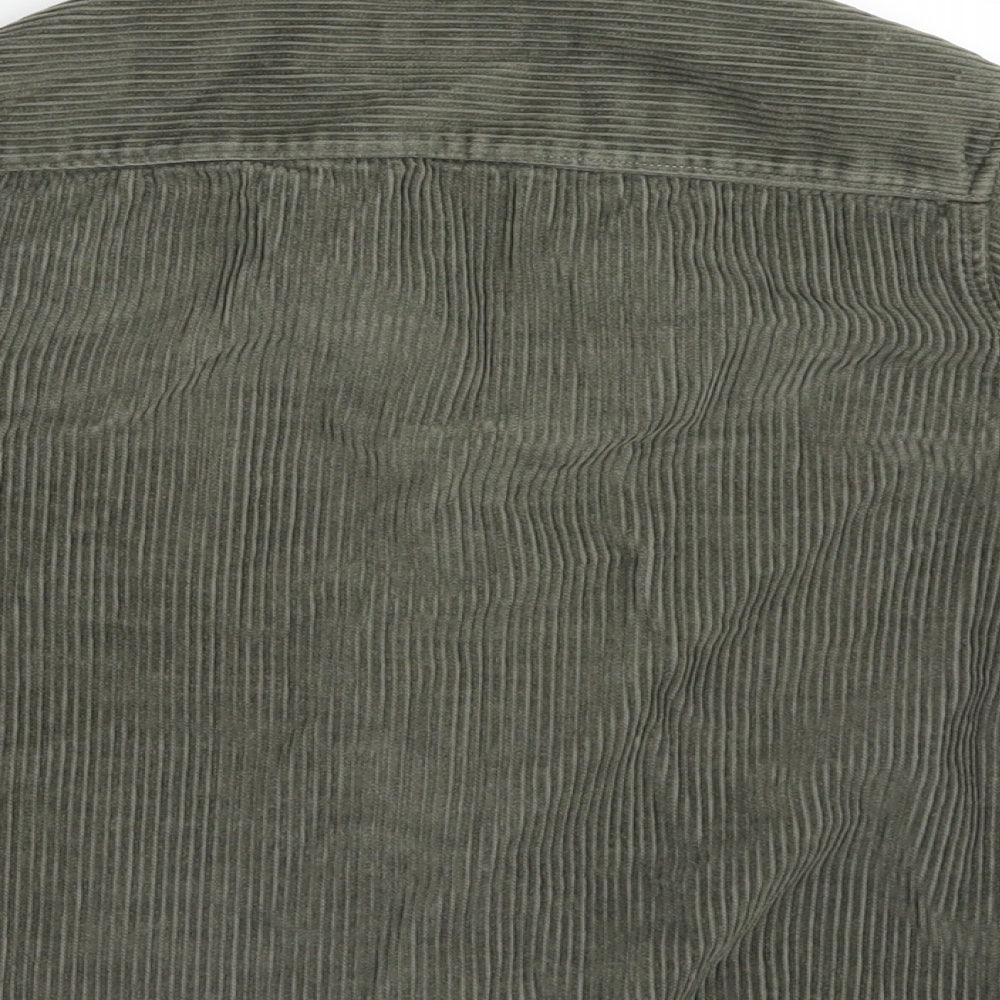 Zara Boys Green  Velvet Basic Button-Up Size 7 Years